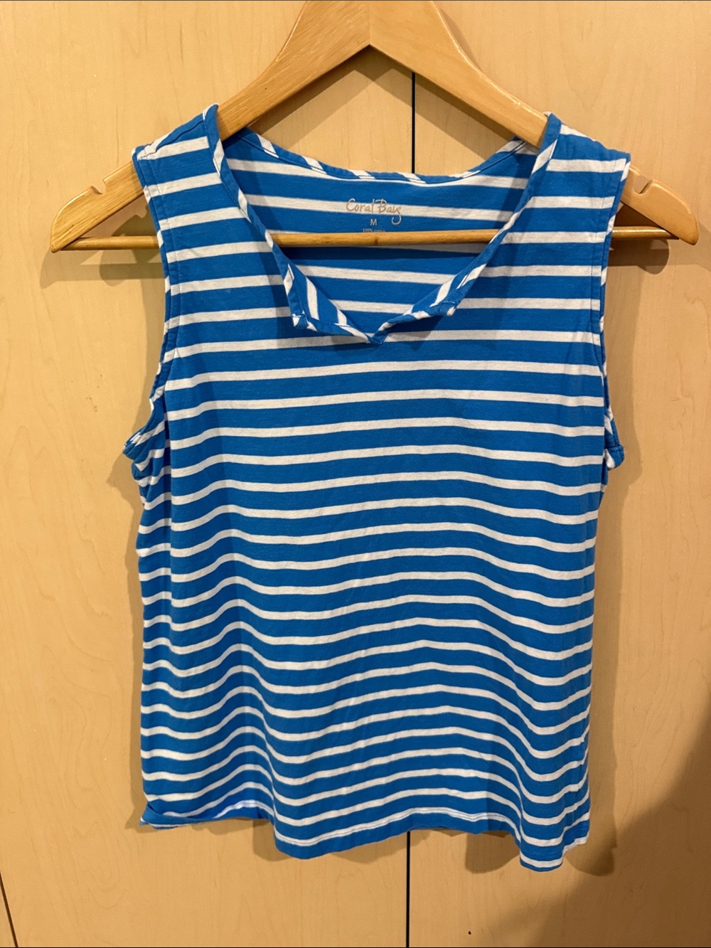 Coral Bay Blue & White Striped Tank
